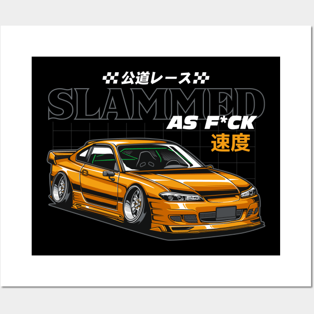 Silvia S15 Slammed Wall Art by cturs